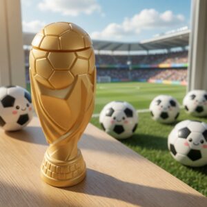 Alternative view of 2 Alcancia "Copa Mundial" Dorada $35 c/u