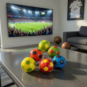 12 Llaveros Balón de Futbol Colores $5.5 c/u