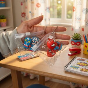 12 Dúos Gomas y Sacapuntas Superheroés $9.5 c/u