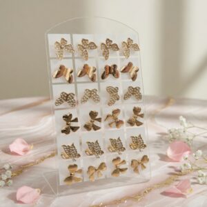 Alternative view of 12 Aretes Dorados Moños/Mariposas $7.5 c/u