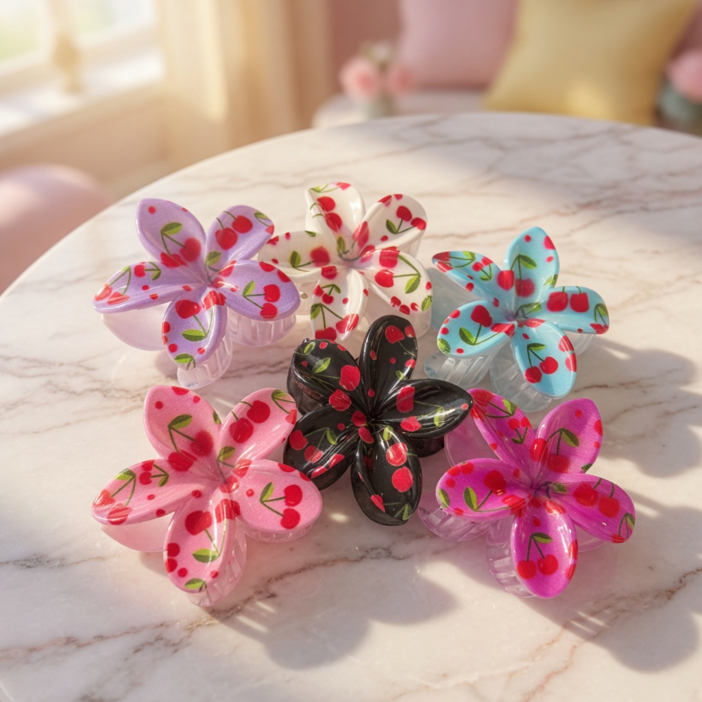 12 Pinzas Hawainas Cherry Lindas $8.5 c/u