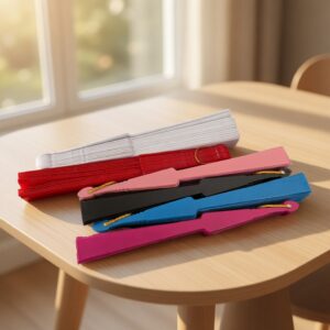 12 Abanico de colores pasteles liso $11.67 c/u