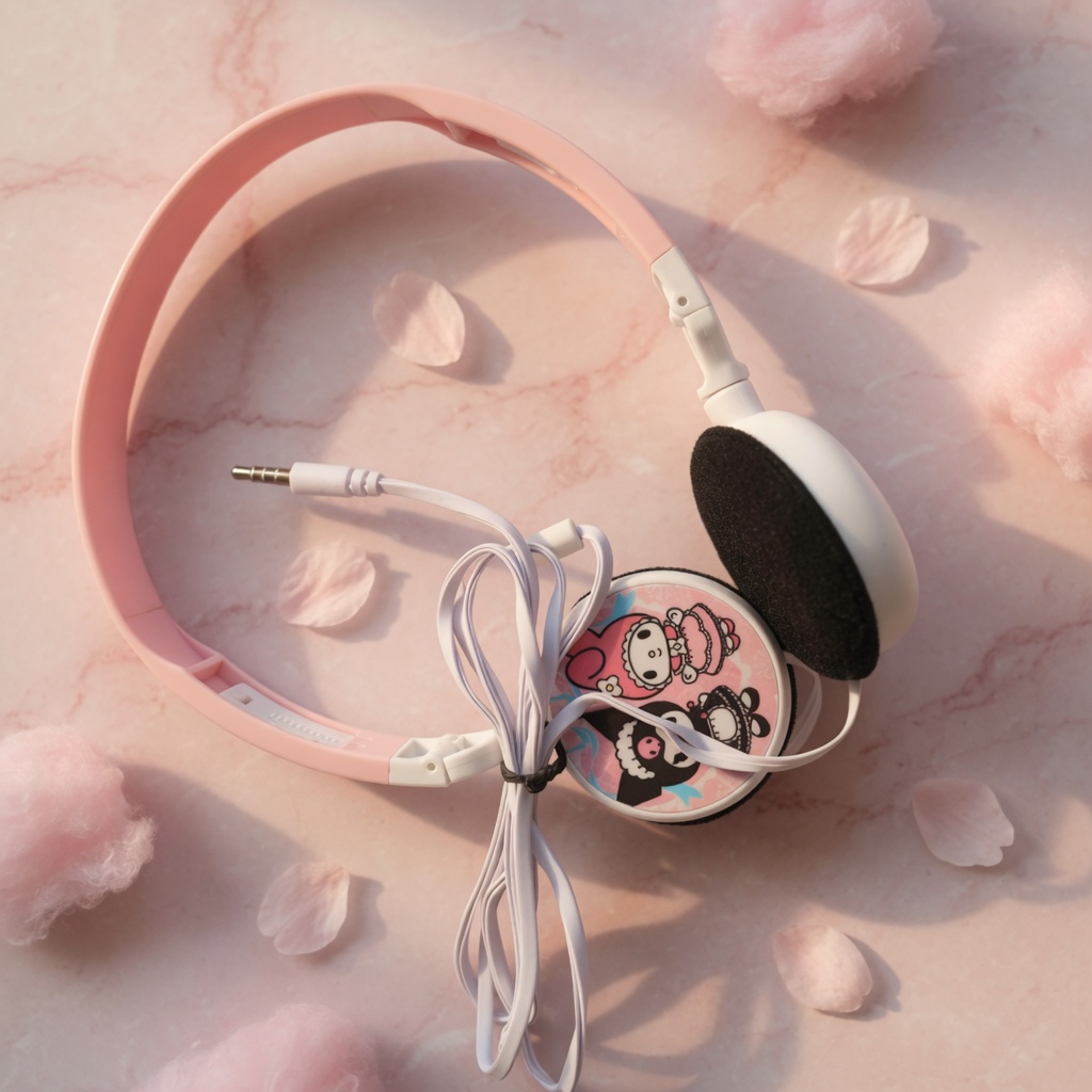 6 Audífonos de Diademas Sanrio Kitty $35 c/u