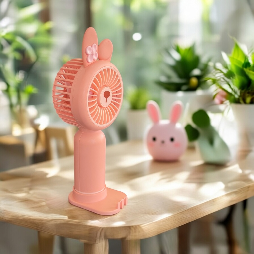 Ventilador MyMelody Individuall con Base, Stickers para decorarlos y Cable cargador - Image 4