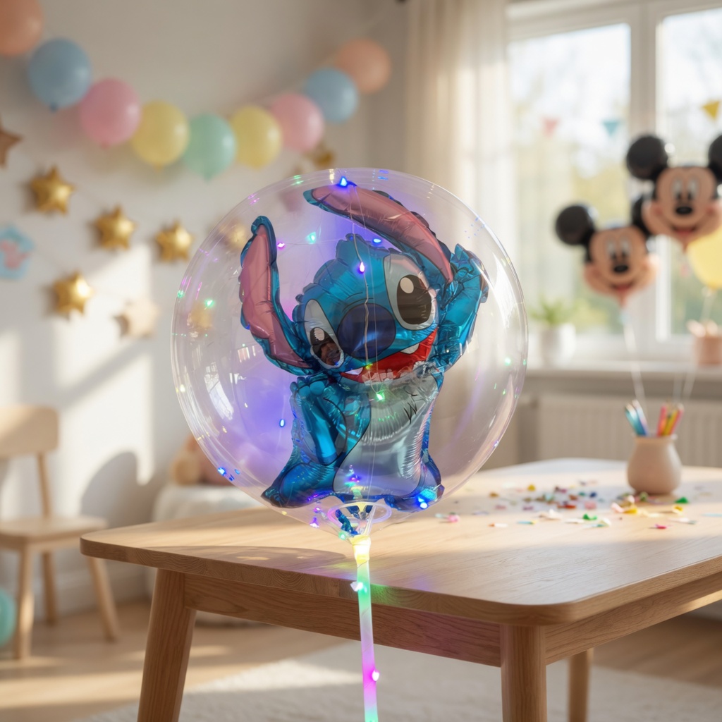 5 Globos Licencias en Varita con Luces $21 c/u