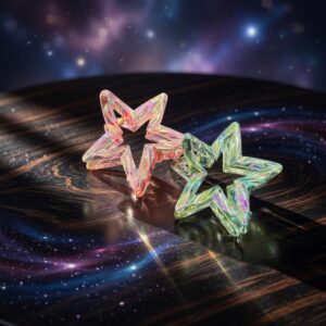 Alternative view of 12 Pinzas Estrellas Cristalinas para Cabello $6 c/u