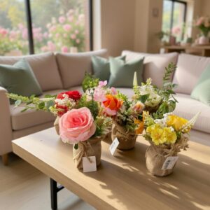 Alternative view of 2 Rosa con Flores en Organza $41.9 c/u