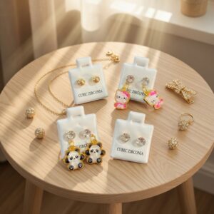 36 Aretes Sanrio/Ositos Dije 3D Y Pedreria "Zirconia" $5.5 c/u