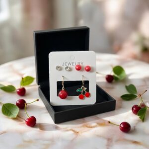 Alternative view of 12 Sets de Aretes Cereza/ Pedreria $11.5 c/u