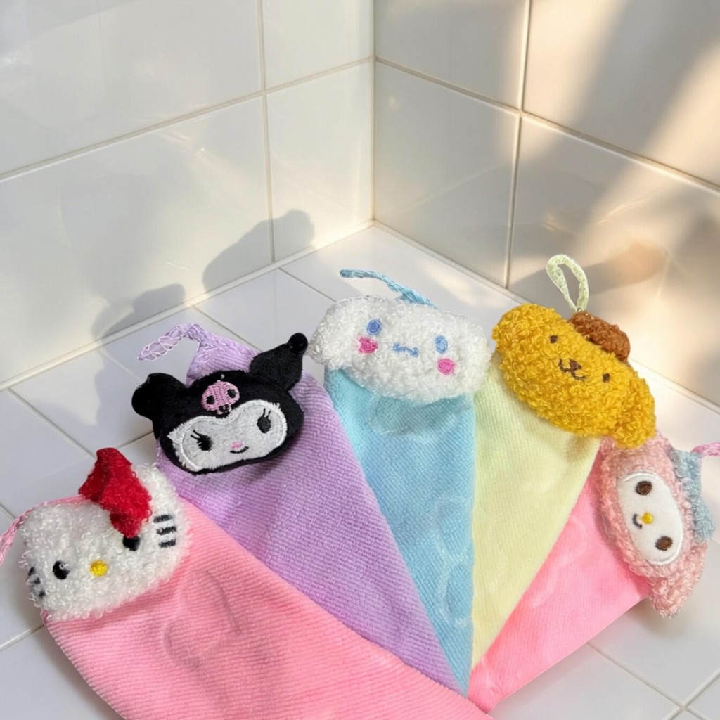 6 Toallas para manos Sanrio con figura $33 c/u