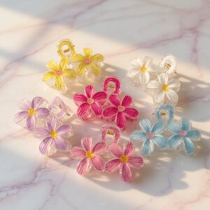12 Pinzas Flores Duo Hermosas $7.5 c/u