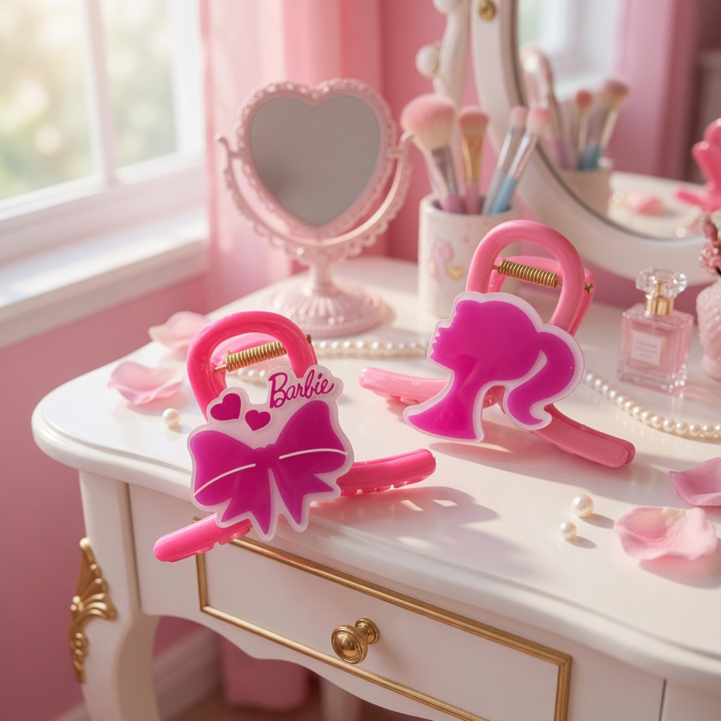 12 Pinzas Barbie Para Cabello $7.80 c/u
