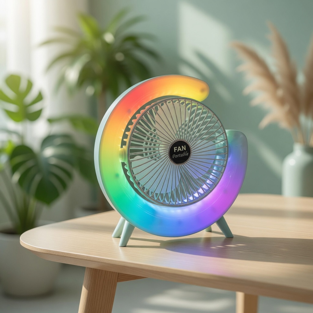 Ventilador Con Luces para Escritorio - Image 3