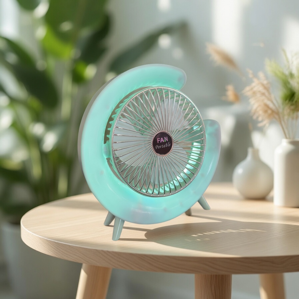 Ventilador Con Luces para Escritorio