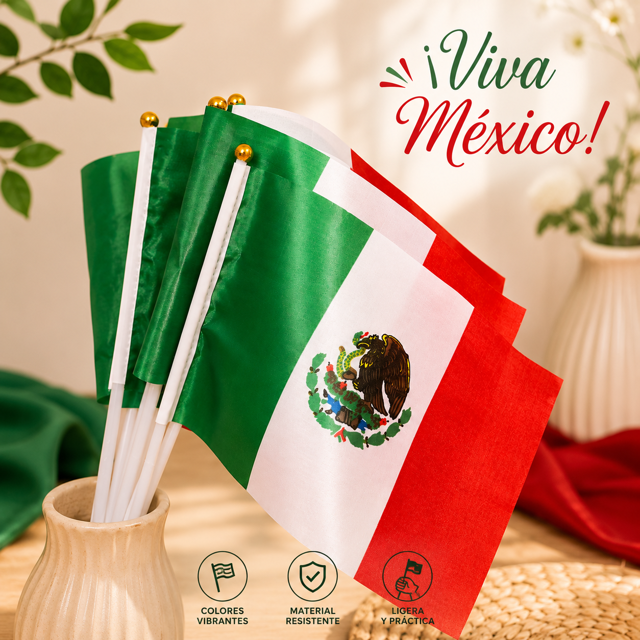 Banderas Mexicanas Mundialistas Chicas - Image 3