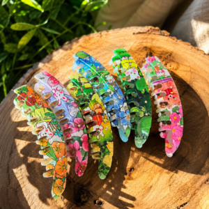 Alternative view of 12 Pinzas Bananas con Pedreria Colores $11 c/u