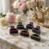 12 Pincitas Pedreria Colores para Cabello $4.2 c/u