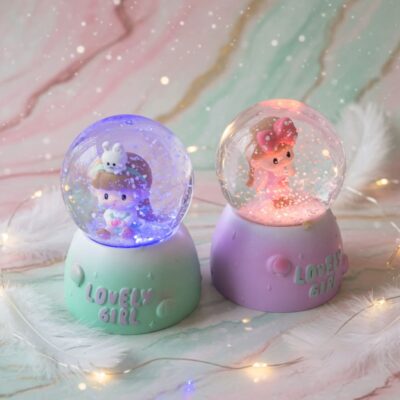 Bola de Cristal Mini Hermosa con Luz