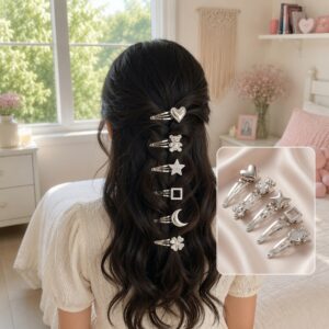 Alternative view of 12 Cucas/Pasadores Plateados con Figuras para Cabello $3.8 c/u