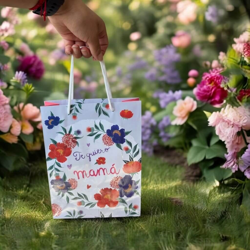 Bolsas Decoradas "Feliz Día de La Mamá" para Regalo