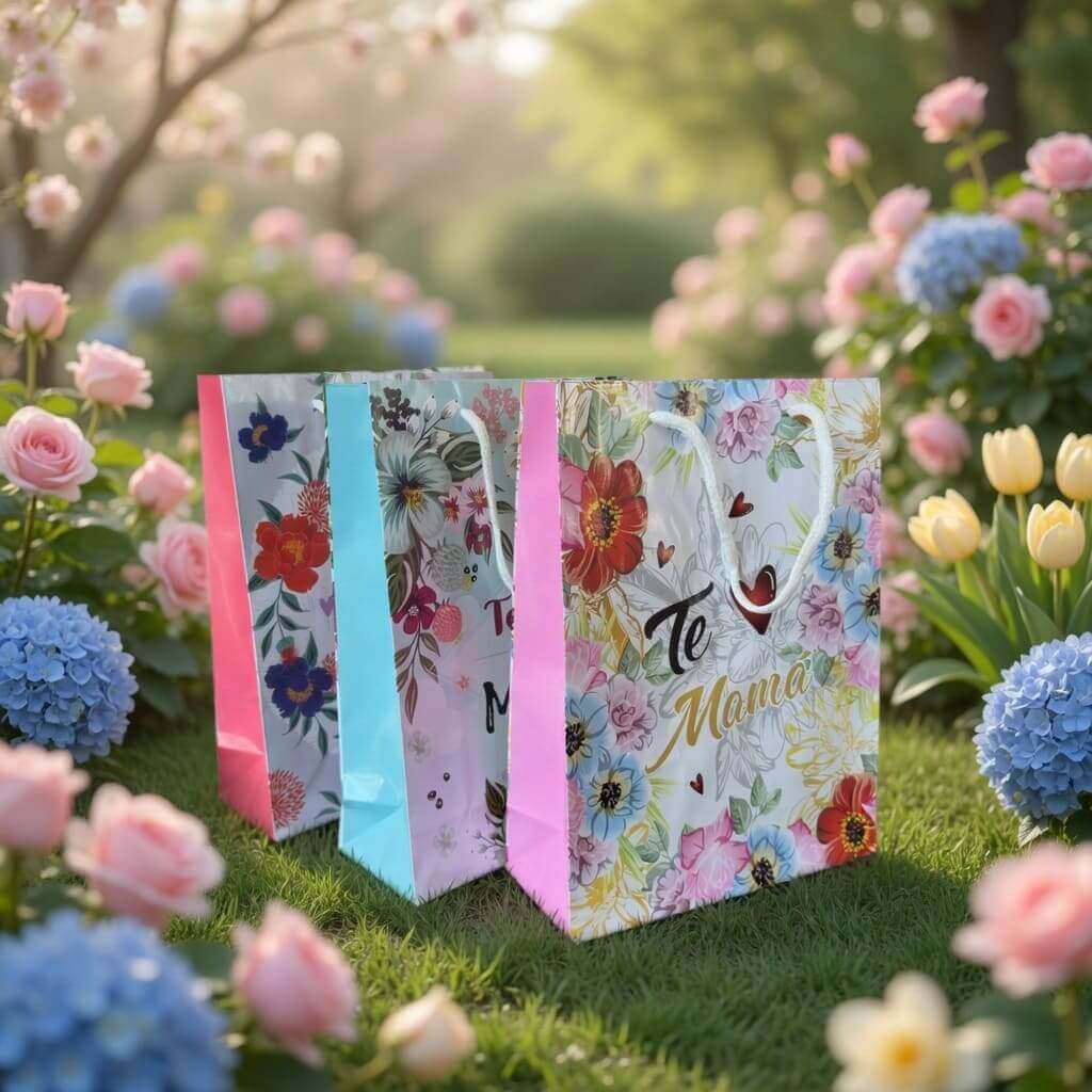 Bolsas Decoradas "Feliz Día de La Mamá" para Regalo - Imagen 3