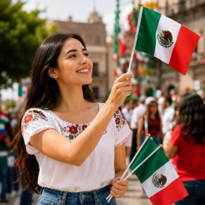 Banderas Mexicanas Mundialistas Chicas