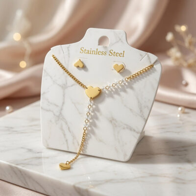Sets de Acero Inoxidable Aretes y Collares