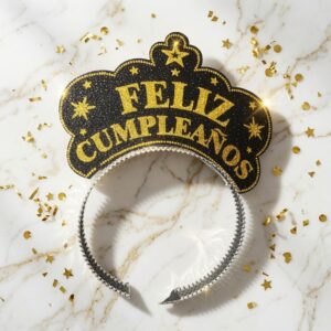 Paquete con 6 Diademas Feliz Cumpleaños