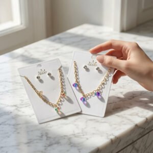Sets aretes y collares pedrerÃa - Imagen 2