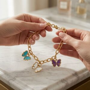 Pulseras Dorada Con Dije Hermosos