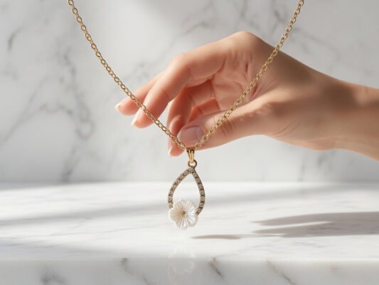 Collares con dije flor