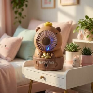 Ventilador Capibara Con Luz y Sacpuntas Incluido - Imagen 3