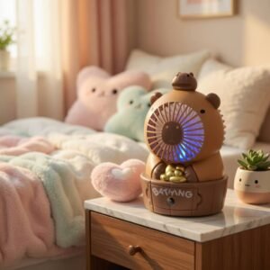 Ventilador Capibara Con Luz y Sacpuntas Incluido - Imagen 2