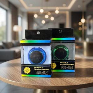 Bocina pequeña circular portátil inalámbrica Bluetooth Colores Metalicos