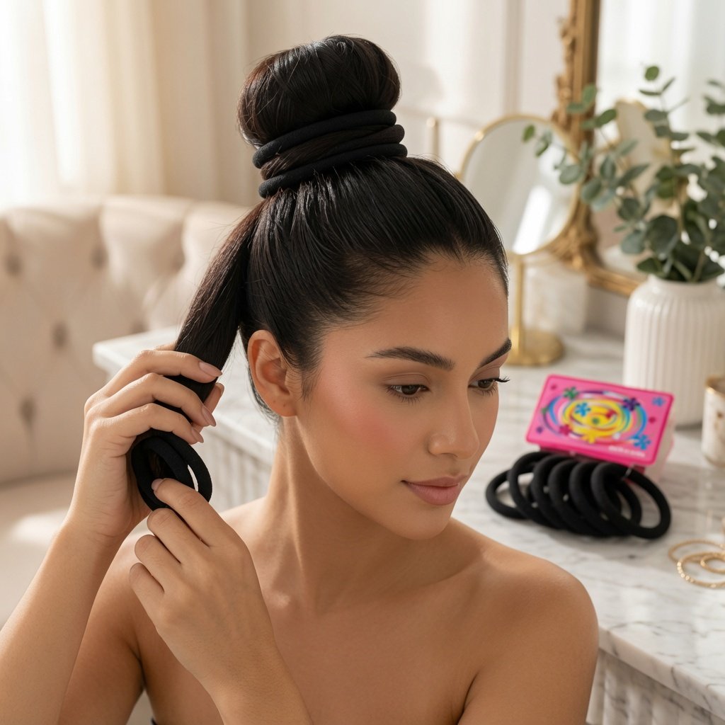 Sets de Donas Negras Clasicas para Cabello - Imagen 2