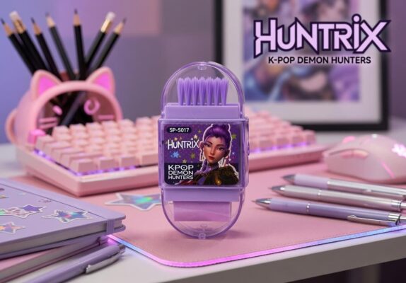 Huntrix Gomas Sacapuntas y Compartimentos para Basura