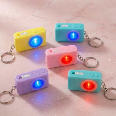Llaveros Camara con Luz Led Colores