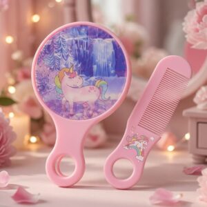 Sets Espejo y Peine de Bolsillo Unicornio 3D