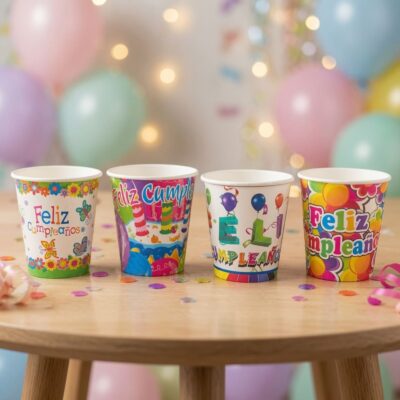 Sets de 10 Vasos Feliz Cumpleaños
