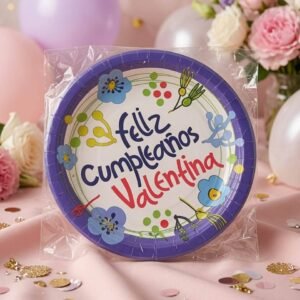 Sets Platos "Feliz Cumpleaños" para Fiesta Decorados Pasteleros - Imagen 2