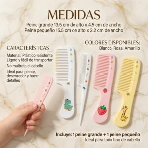 Duos de Peines para Cabello Dos tamaños - Imagen 3