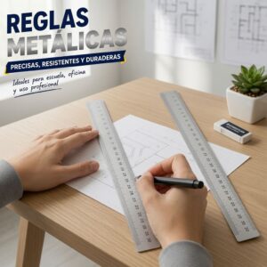 Regla Metalica Escolar