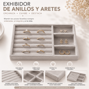 Exhibidor de Anillos y Aretes Terciopelo - Imagen 2