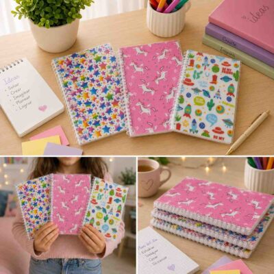 Libreta SemiPorfesional con Pasta Animada Rayada