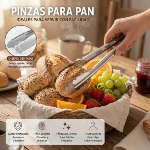 Pinzas para Pan Acero 28cm - Imagen 3