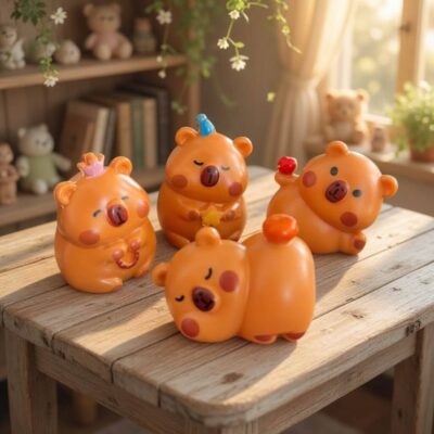 Sets 4 Capibaras Adornos Figuras