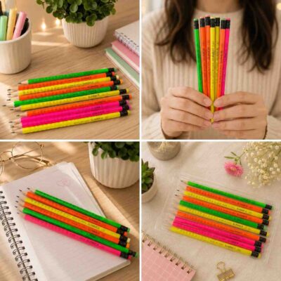 Lapices con Goma diferentes Colores