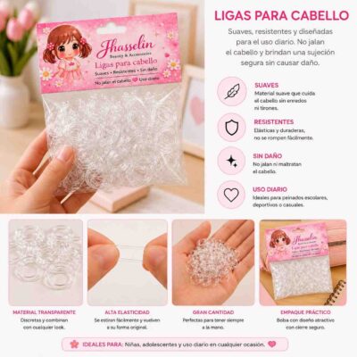 Bolsita de Ligas Latex Transparentes Chicas