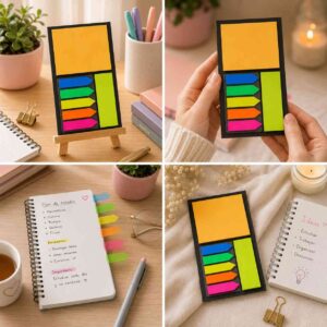 Sets de Notas Adhesivas Flechas y Hojas Neón