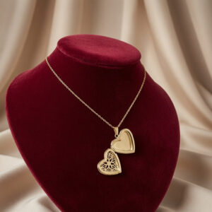Collares Relicarios de Corazón Acero Inoxidable